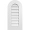 Ekena Millwork Round Top Surface Mount PVC Gable Vent: Non-Functional, w/ 3-1/2"W x 1"P Standard Frame, 14"W x 28"H GVPRT14X2801SN - alternate 1